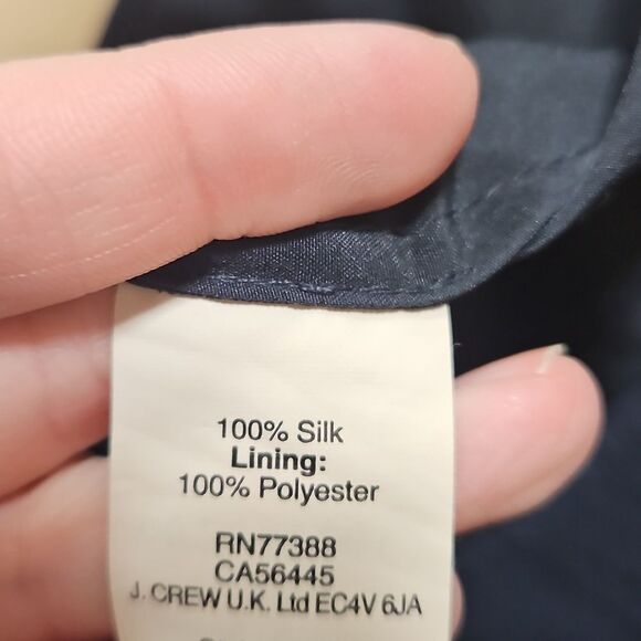 J. Crew Womens Navy Blue 100% Silk Mini Dress Size 6 Elegant Modern Party - Picture 6 of 8